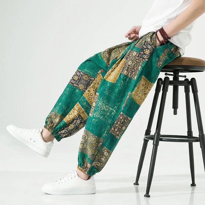 Sultan Sage Mosaic Trouser
