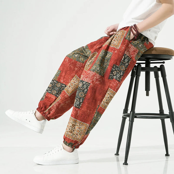 Sultan Sage Mosaic Trouser