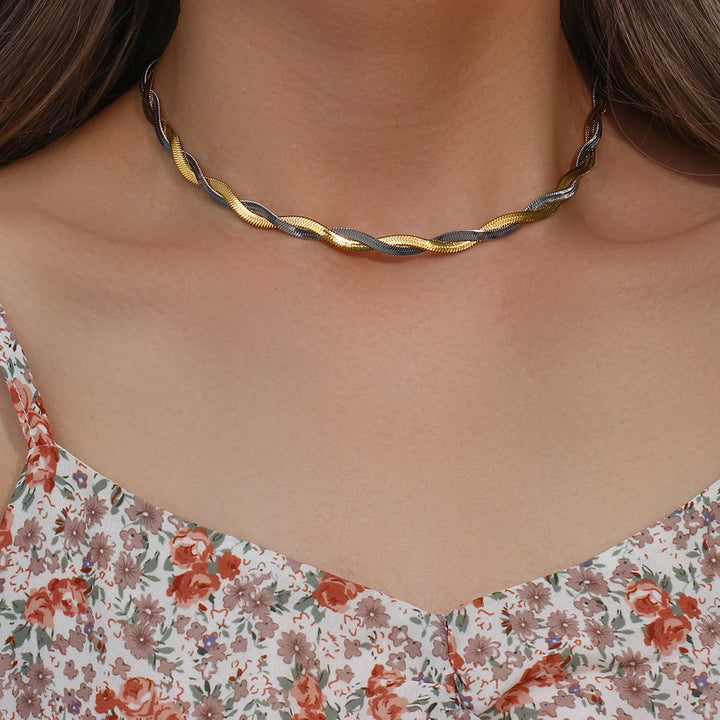 Eterna Twist Braided Necklace Set