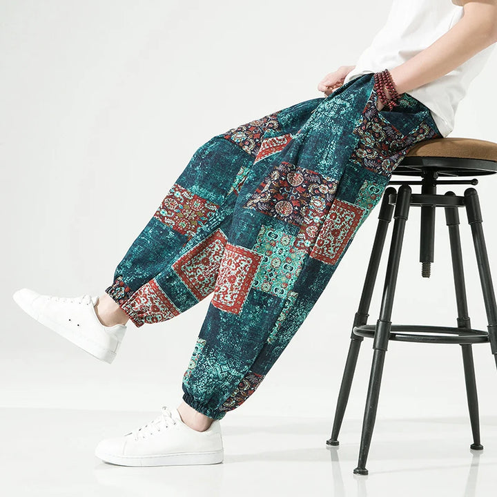 Sultan Sage Mosaic Trouser