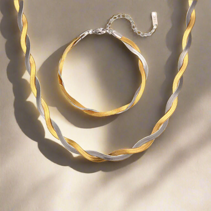 Eterna Twist Braided Necklace Set