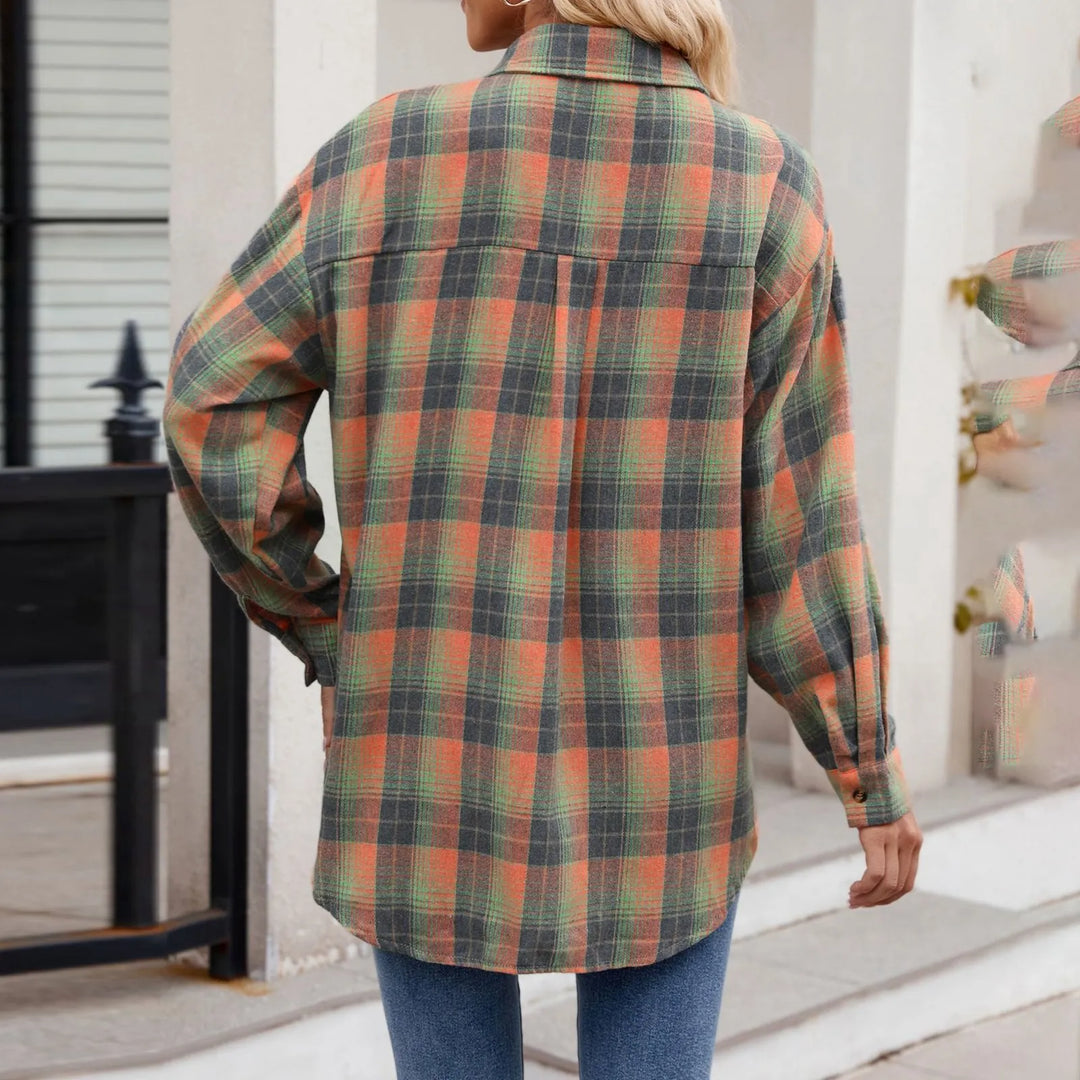 Rosy Roads Classic Oversized Flannel