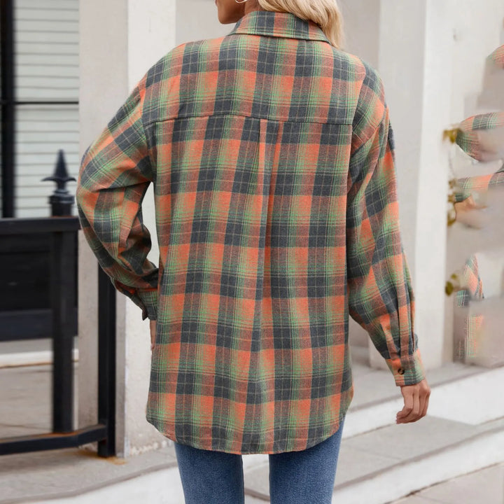 Rosy Roads Classic Oversized Flannel
