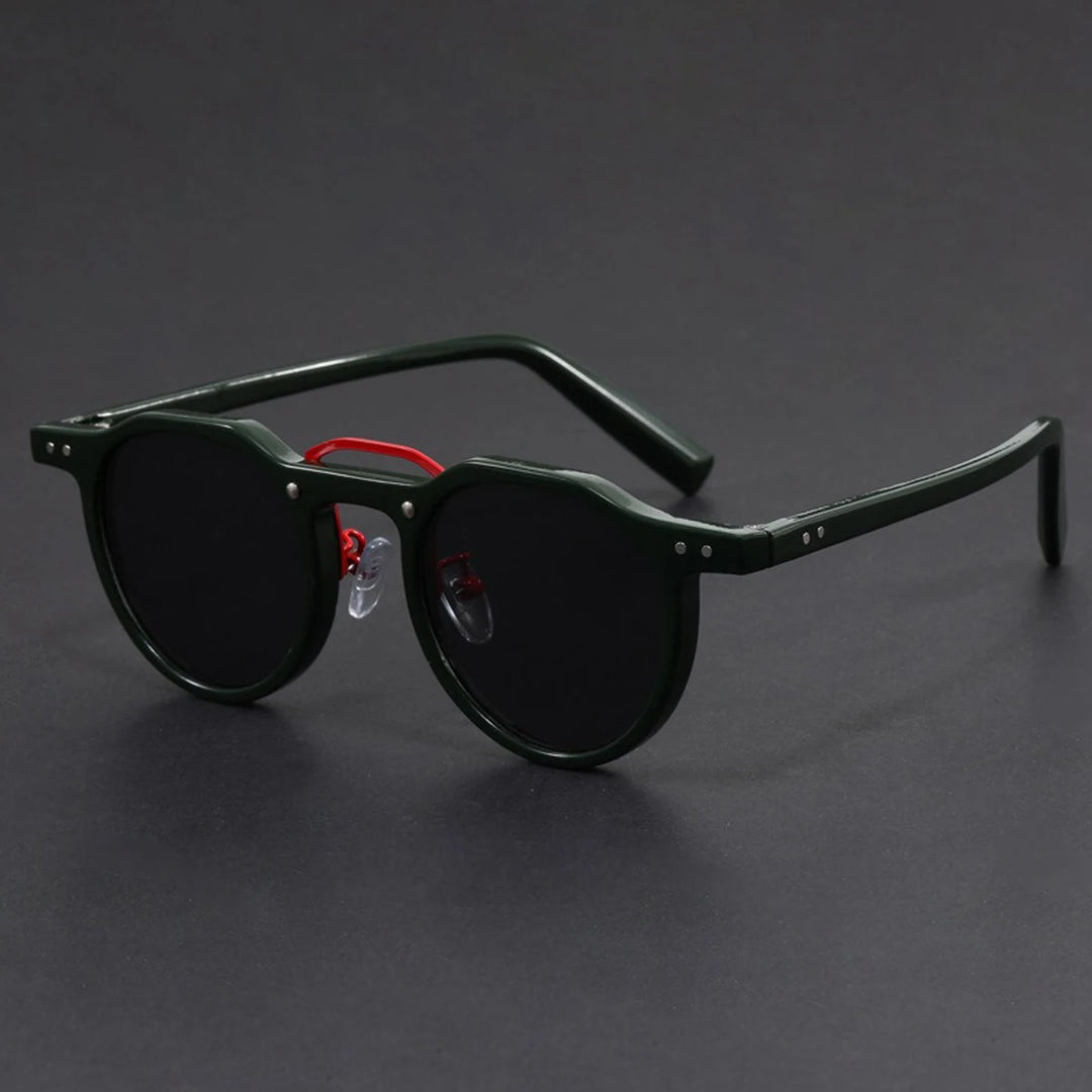 Retro Metal Frame Oval Sunglasses for Women Men Trendy Punk Round Sun Glasses Luxury Brand Designer Driving Shades