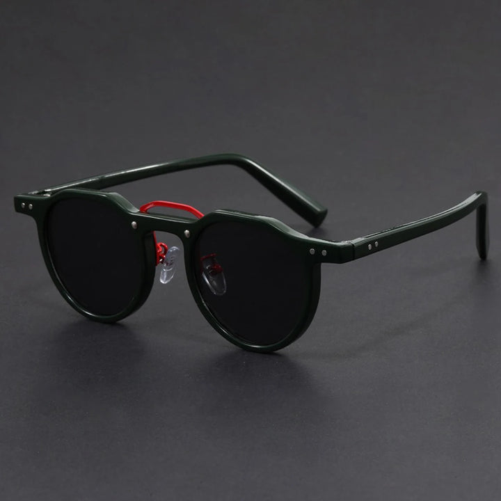 Retro Metal Frame Oval Sunglasses for Women Men Trendy Punk Round Sun Glasses Luxury Brand Designer Driving Shades