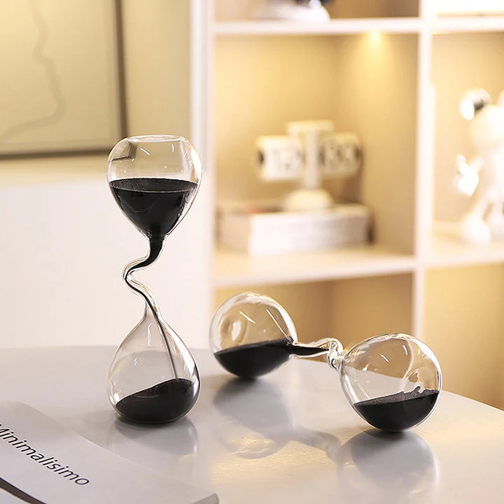 Noir Velura Curved Hourglass