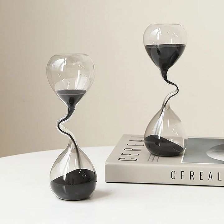 Noir Velura Curved Hourglass